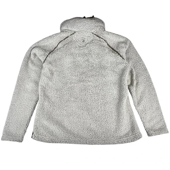 Kuhl Flight Jacket Hoodie Women's Small Stone Faux Fur Fleece Full Zip $189 MSRP - Picture 10 of 14